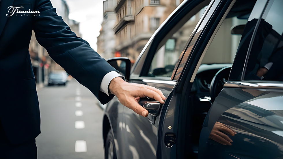 A person opening the car door.