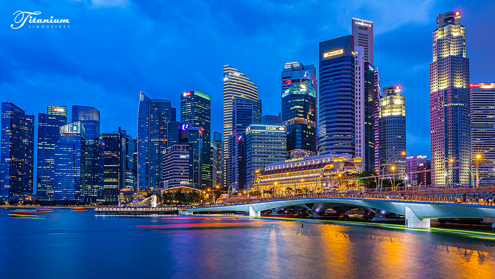 Image Singapore Skyline at night