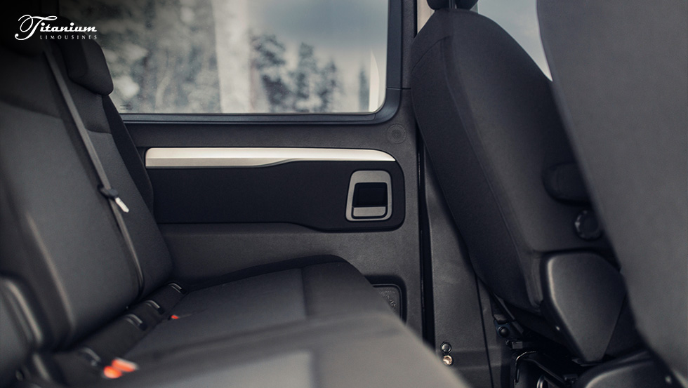 Back seats of corporate transport vehicle