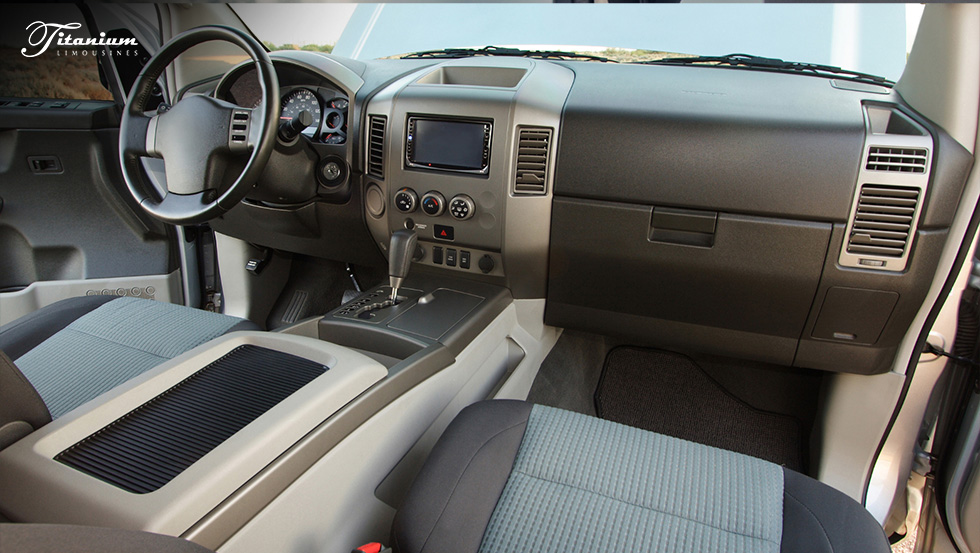 Interior of an SUV with large legroom